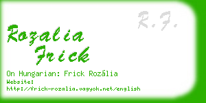 rozalia frick business card