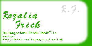 rozalia frick business card